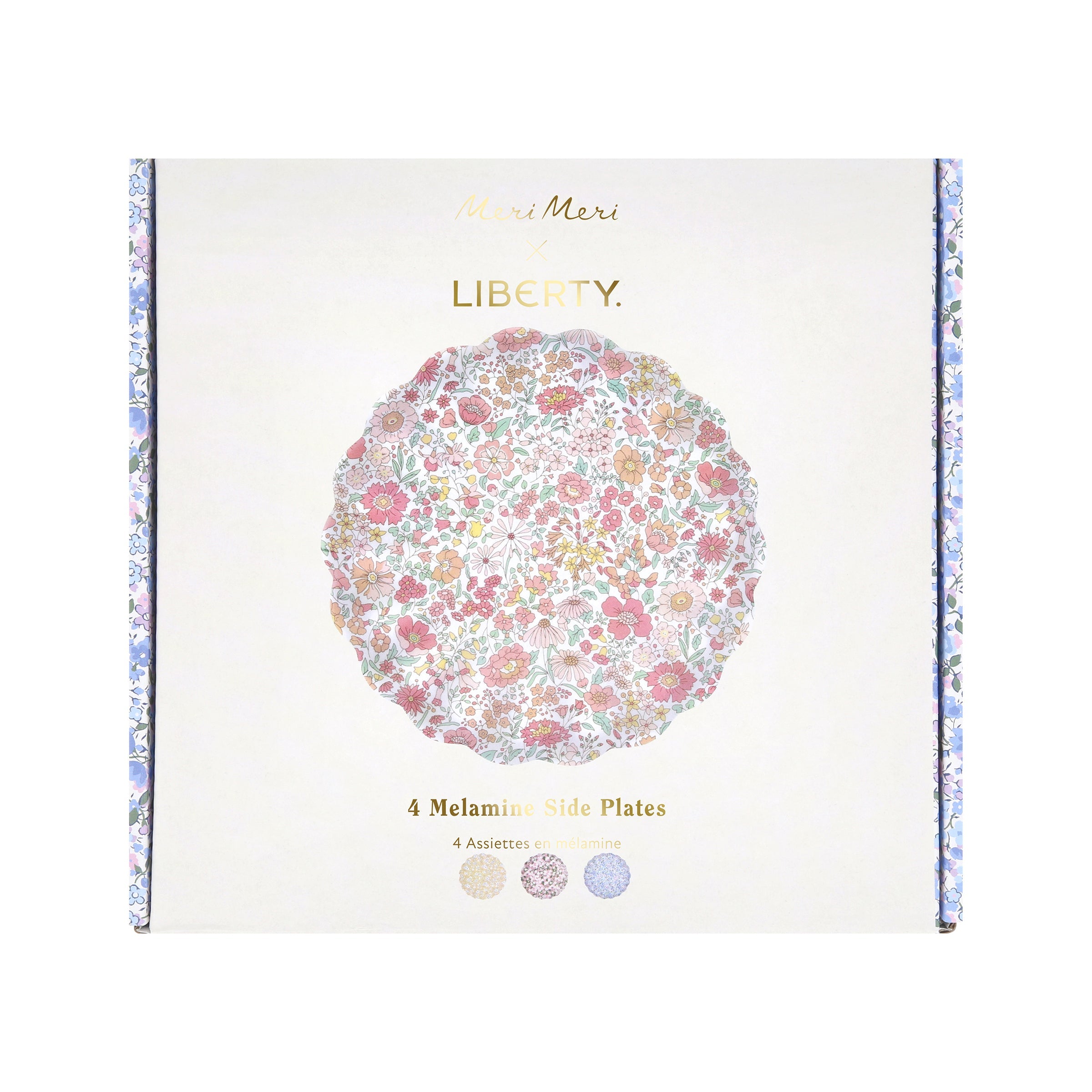 Scalloped Floral Melamine Party Decorative Plates, Set of 4 - Image 9