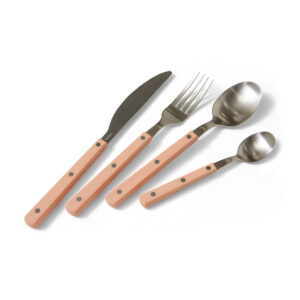 Peach Handle Flatware Set - 4 Pieces